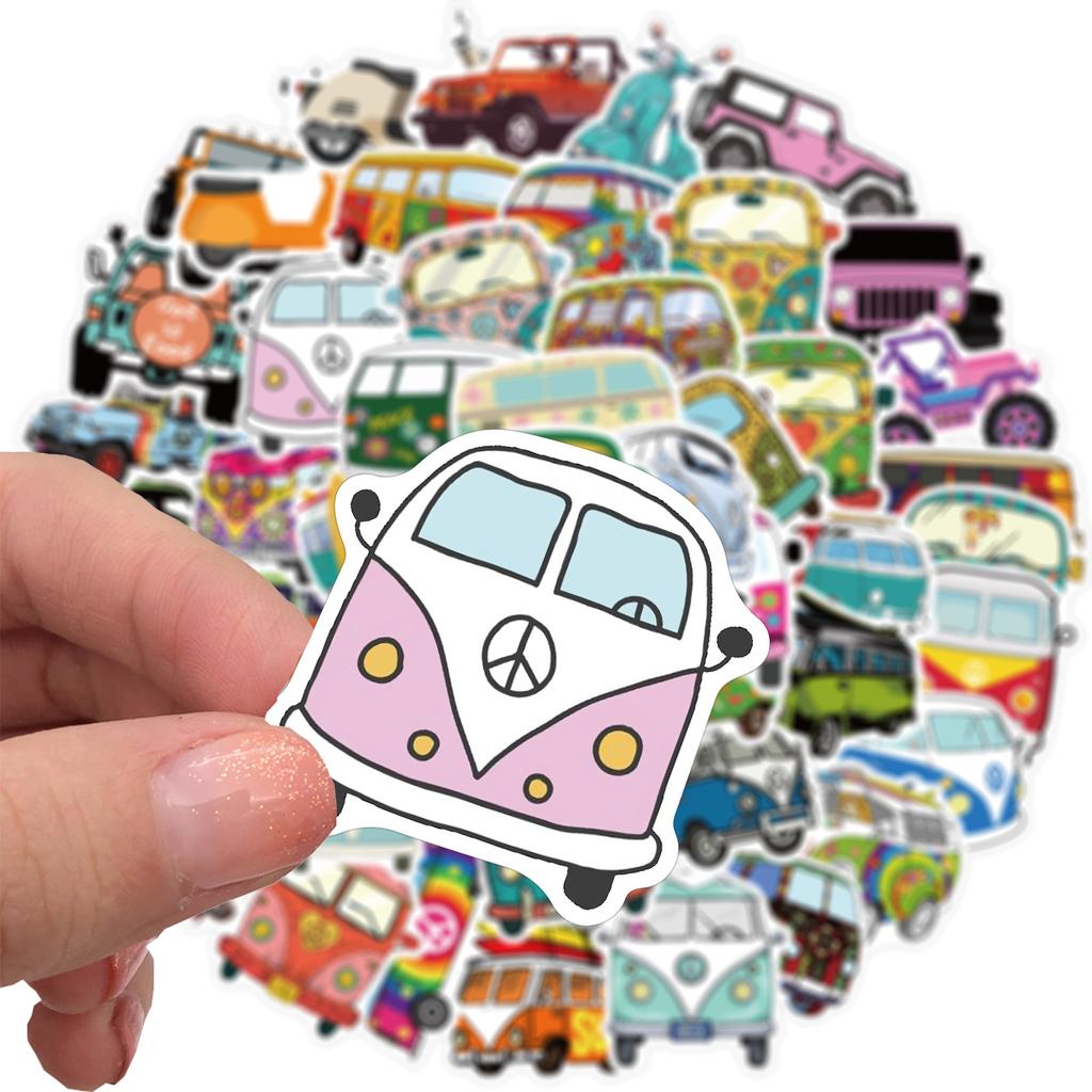 50 Hip-hop Style Outdoor Bus Bike Graffiti Stickers Suitcase Laptop No Glue Stickers Car Stickers