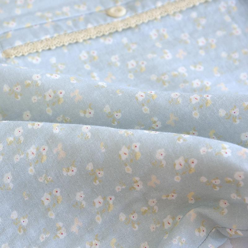 Dames Pure Katoen Bloemen Lange Mouwen Pyjamajurk - Lente/Zomer Japanse Prinses Stijl