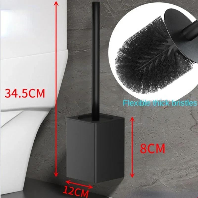

Щетка для унитаза, держатель для унитаза, аксессуары для ванной комнаты, креативная настенная щетка для унитаза из алюминиевого сплава, набор держателей для щетки для унитаза чёрный