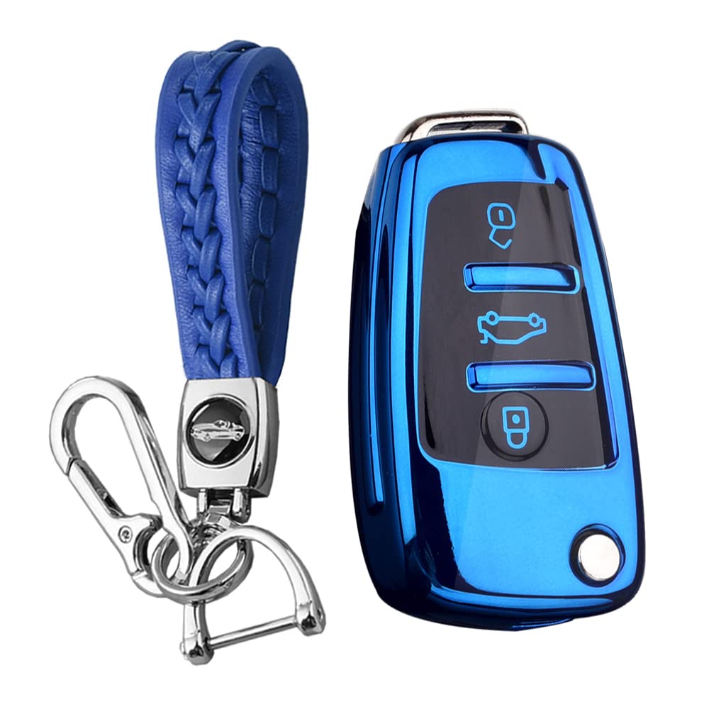 

KUNIO Custom Folding Key Case Key Cover Key Cover Key Holder Silicone for Car синий