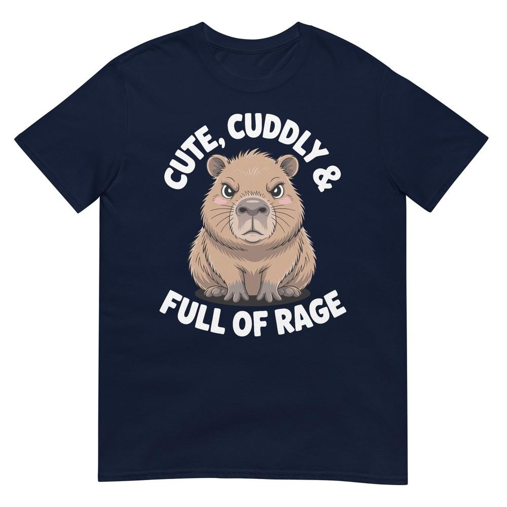 Funny Capybara Cute Cuddly And Full Of Rage TShirt S