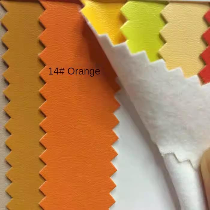 Soft Stretch PU Leather Fabric Sheepskin Pattern Upholstery By The Meter for Clothes Sofa Toy Bag Sewing Cloth Pearl Light Black