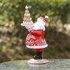 Adorable Cute Santa Claus Ornaments Cartoon Exquisite Resin Santa Claus Statues Unique Christmas Ornament Outdoor Decor