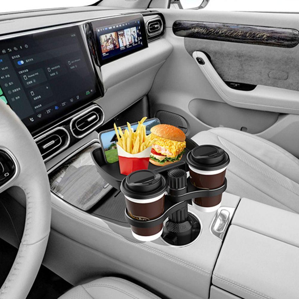 360° Rotation Auto Food Tray Multifunctional Car Seat Cup Holder New Car Dual Cup Holder
