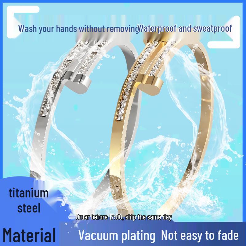 Women's Three-Color Zirconium Titanium Steel Bracelet