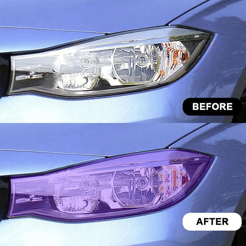 For HONDA RIDGELINE 2017 2018 PPF TPU White To Purple White To Black External Headlight Protective Film Car Accessorie