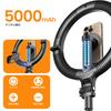 Diyife Foldable LED Ring Light with Ideal for Overhead Tabletop Selfie Actress Reading Photography 3 Lighting 10 Dimming Smartphone Ideal for Video
