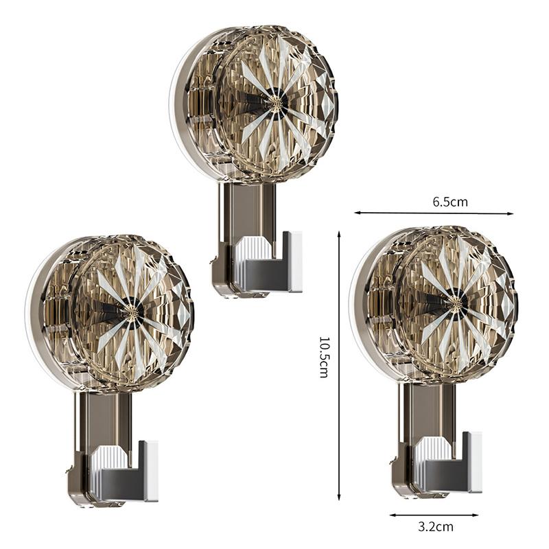 3pcs Removable Swivel Strong Suction Cup Hook Water And Moisture Resistant Suitable For Kitchen Bathroom
