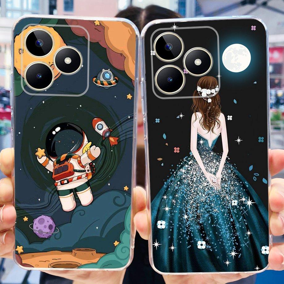 For Realme C51 RMX3830 / Realme C53 RMX3760 Global Phone Cover Cases Transparent Soft TPU Capas Etui For RealmeC51 C 51 Housing