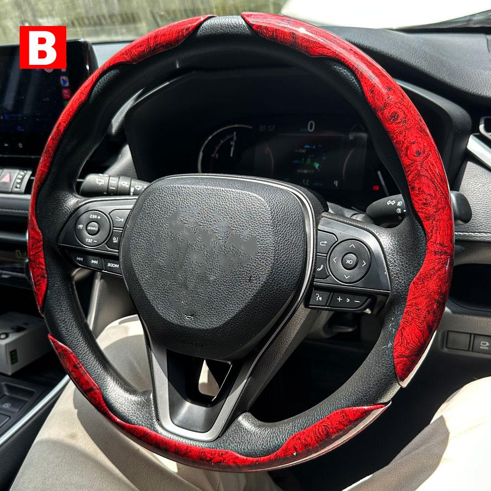 1Pair Car Steering Wheel Covers Booster Micro Fiber Leather Auto Interior Decorative Accessories Universal Carbon Fiber Looking