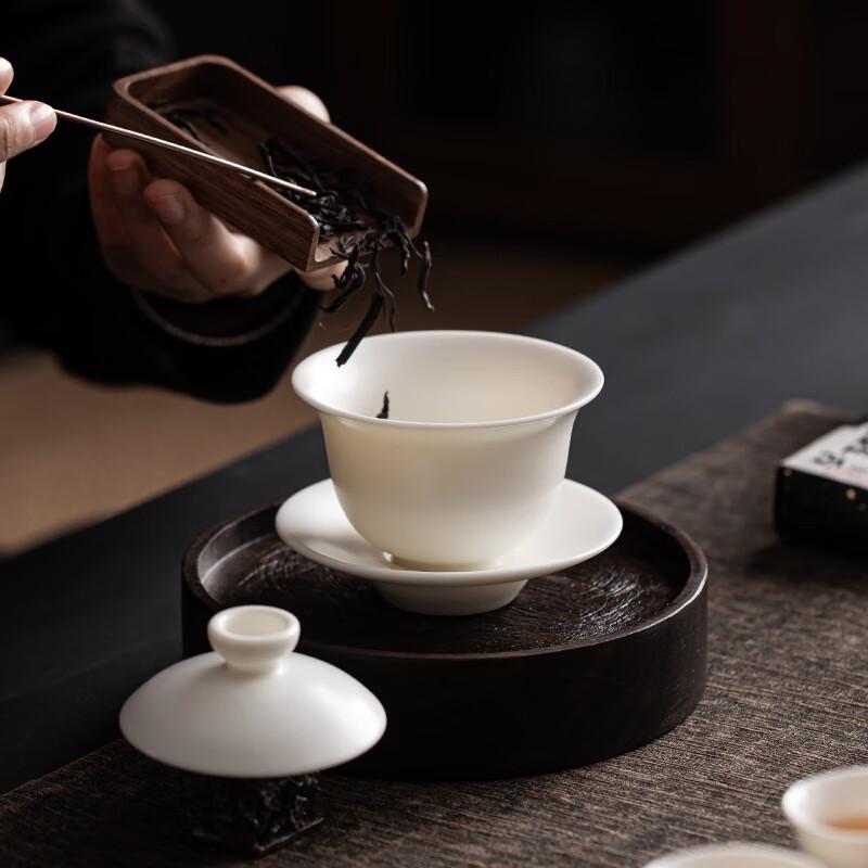 SUSHI CERAMICS Chiny Biały San Cai Gaiwan