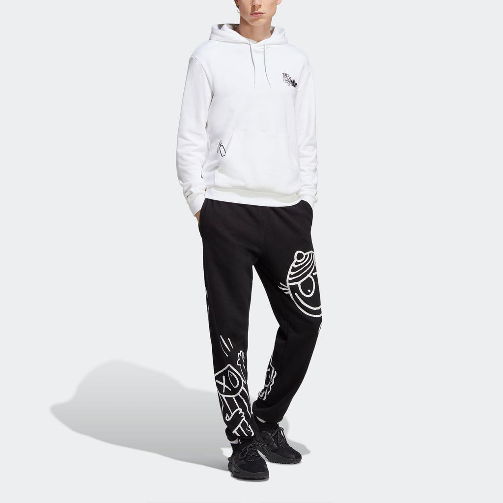 Adidas Originály Trojlístek X André Saraiva Graffiti Joggers Pánské Spodky Černá IA6399