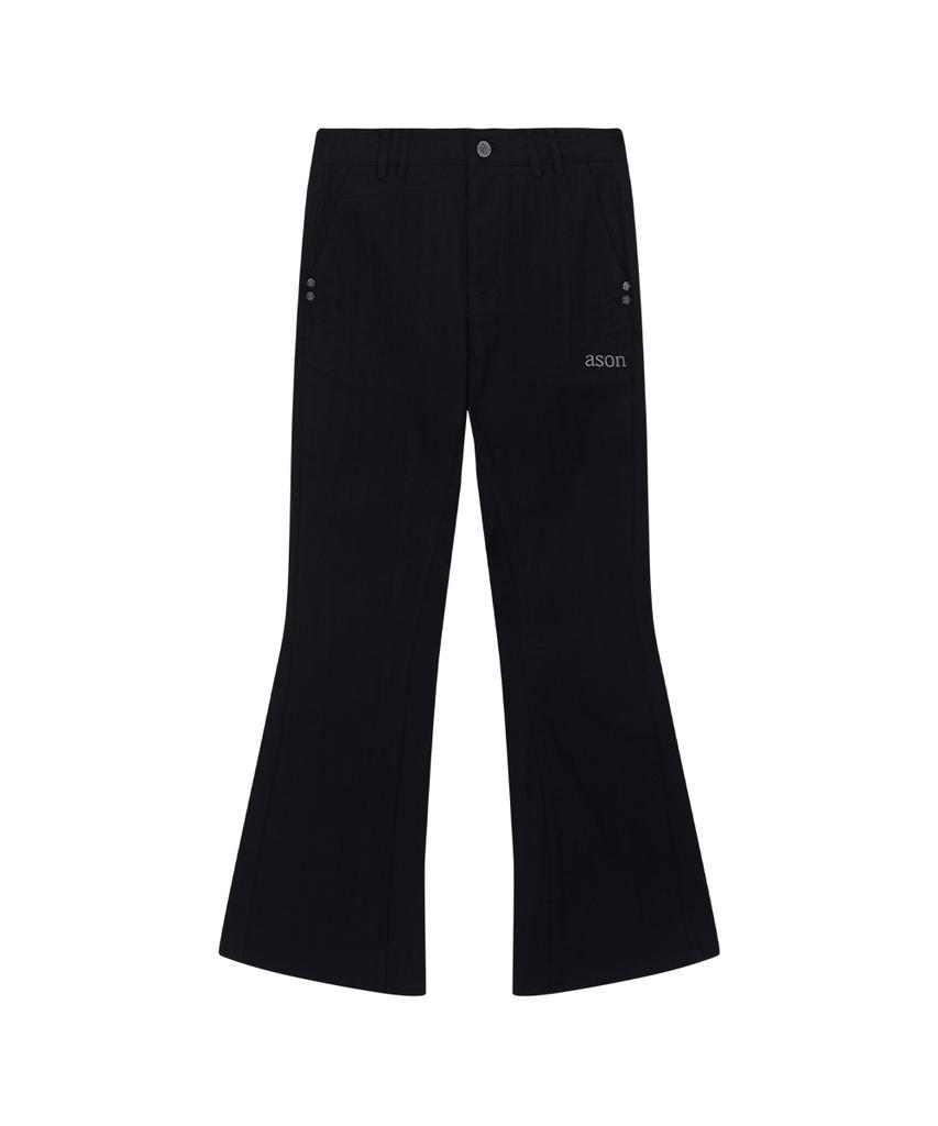 Aejeuon Tina Twill Pants / Black