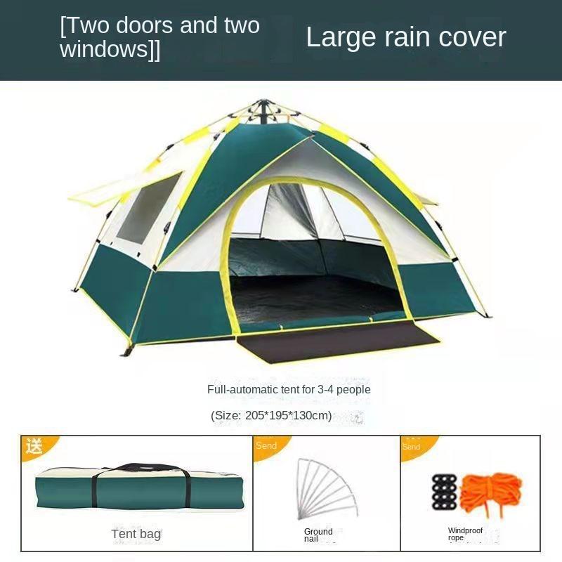 Outdoor Tent Camping Full Set Outdoor Camping Family Picnic Travel Sun Protection Folding Sunshade Portable Automatic