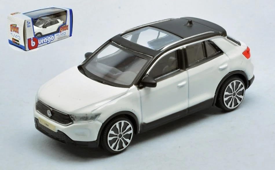 Bburago Volkswagen Scale Diecast Model Car SUV 2021 1/43 T-Roc (White)