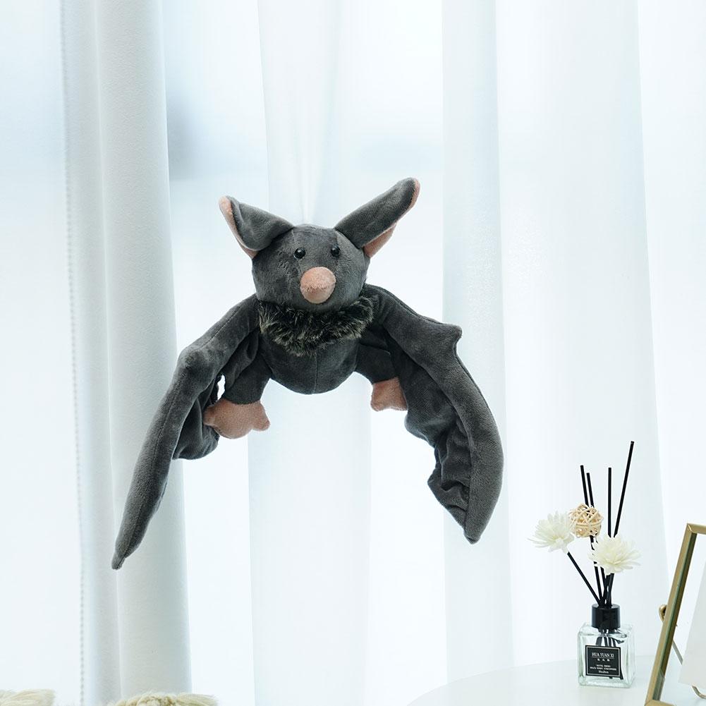 Lovely Grey Bat Plush Stuffed Bat Doll Plush Throw Pillow For Boys and Girls Christmas Halloween Decoration Holiday Gifts