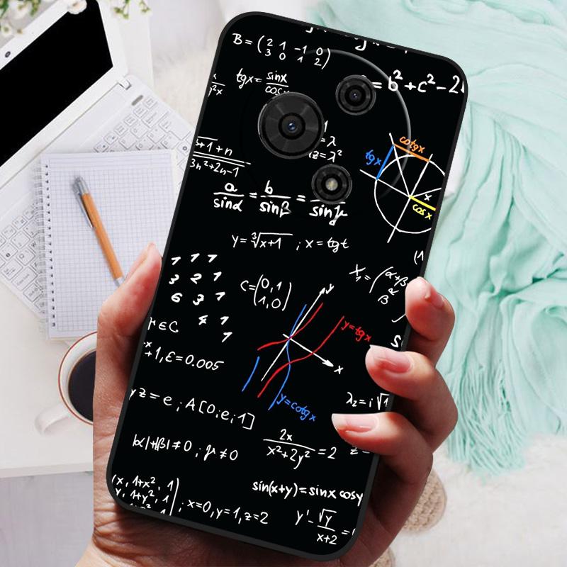 For TCL 605 Case Flower Geometric Painted Bumper Coque Soft Silicone Cover Fundas For TCL 60 SE 4G Cases 60SE TCL605 Shells