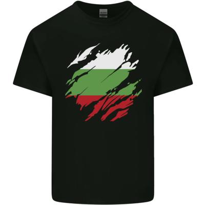 Podarta Flaga Bułgarii Dzień Bułgarii Piłka Nożna Dzieci Koszulka Oversize Bawełniana Koszulka Unisex Top T