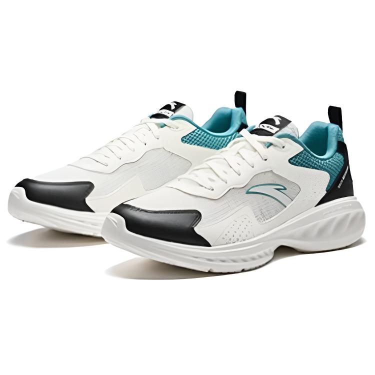 Anta Comfortable Fashion Versatile Non-Slip Wear-Resistant Low-Top Casual Short Distance Running Shoes Men sneaker White Black Green 912525570-3