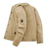 Spring and Autumn Middle-aged Men's Jacket Middle-aged and Elderly Dad's Lapel Solid Color Casual Jacket Men's Jacket