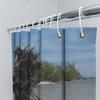 Beach Wood Log Shower Curtain Waterproof Bathroom Decor Blue Sky Tree Trunk Print Fabric Shower Panels Bathtub Liner Decoration