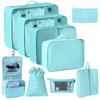 Travel Storage Bag Set - 7-Piece Multi-functional Compartment Bags for Clothes & Cosmetics