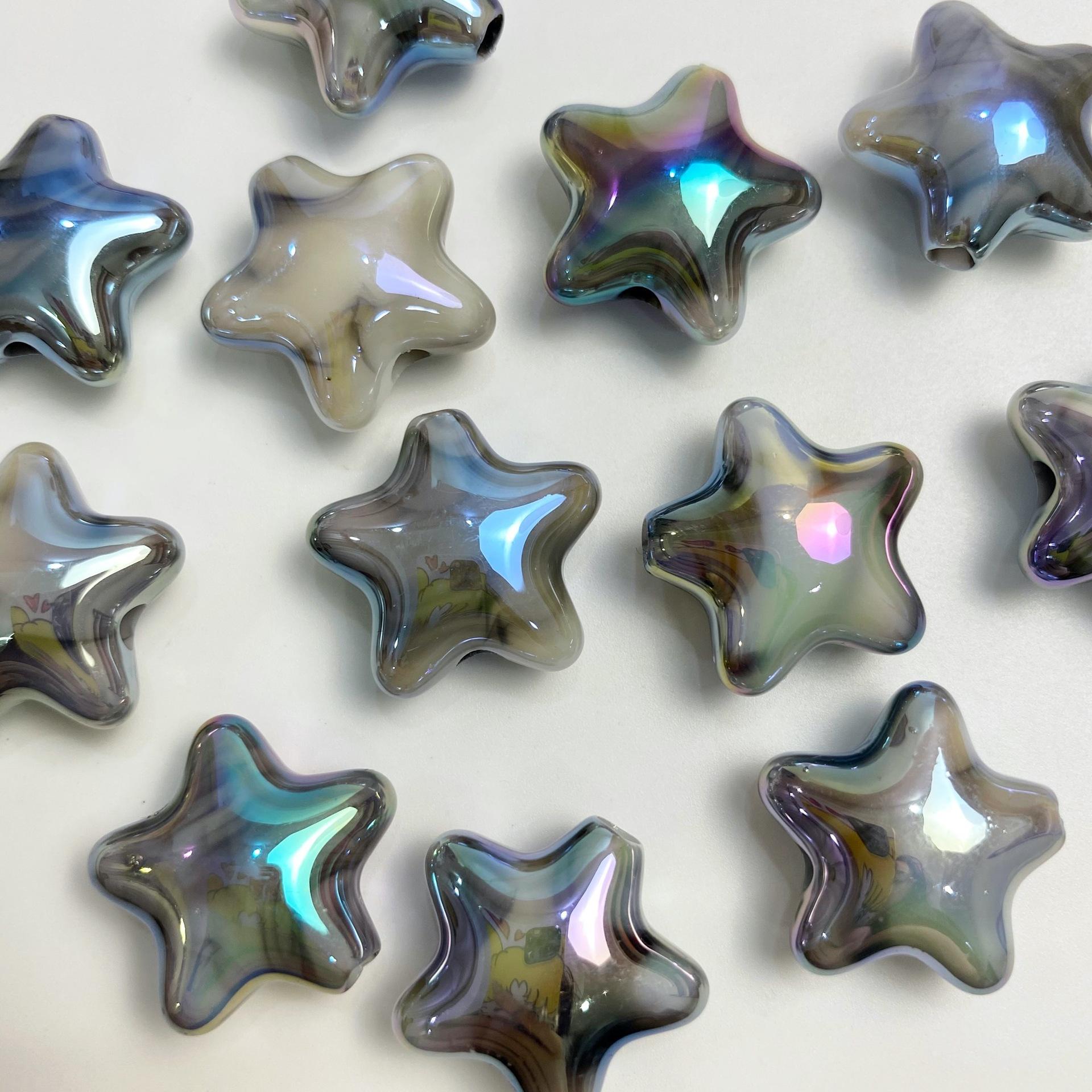 

Материал из бисера, серьги-бусины с пятиконечной звездой, висячие серьги с градиентом Halo Dye, 5 шт., двухцветная цепочка для мобильного телефона, украшения своими руками, аксессуары чёрный