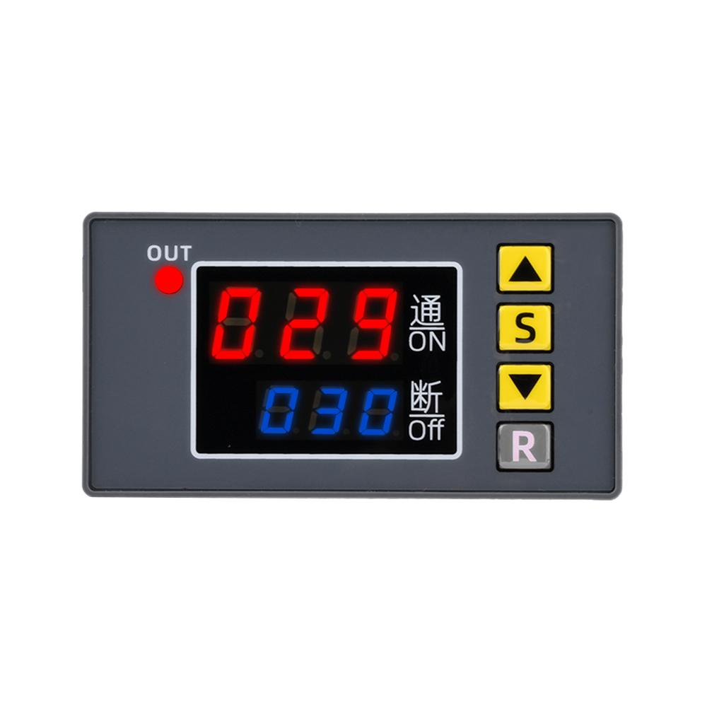 

DC12V 20A Digital Time Delay Relay Module Cycle delay Timer Red Blue Dual LED Display Timing Relay Switch for Auto Car