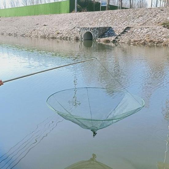 Foldable Fishing Net Portable Prawn Baits Crab Shrimp Net Drop Landing Fishing Pier Harbors Pond Collapsible Net Crab Catch Net Fishing Accessories