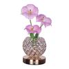 USB Rechargeable Morning Glory Crystal Flower Table Lamp 3 Color Dimmable LED Night Light Romantic for Bedroom Bedside Decor