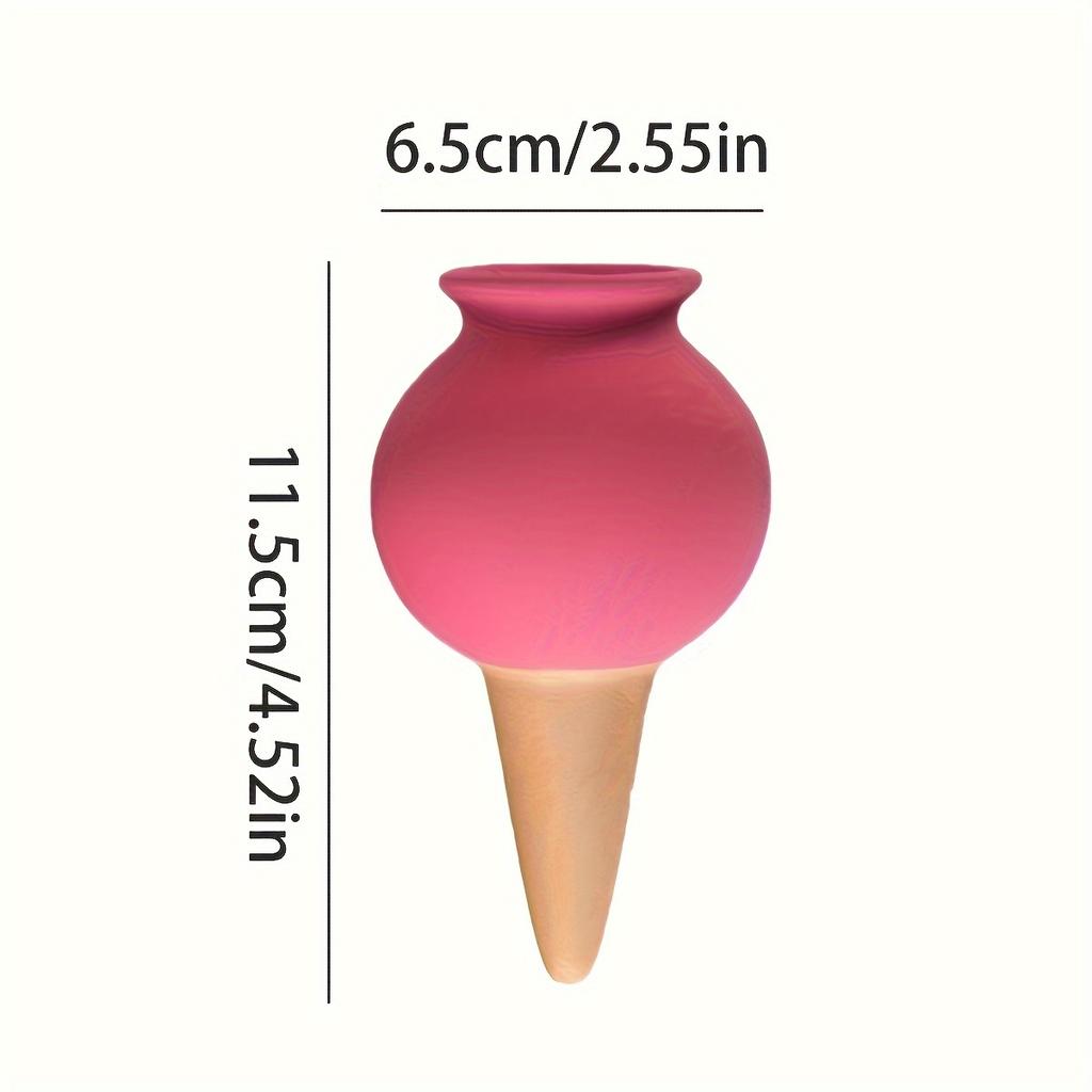 [Colorful Ceramic Watering Devices] 4pcs Colorful Ceramic Plant Watering Devices | Mixed-Color Drip Irrigation System