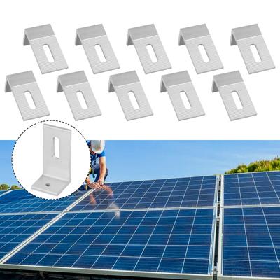 90 Degree Solar Panel Mounting L Brackets Angle PV Connection Angle Aluminum Rail Cross Interconnects For RV Boat Off Grid Roof