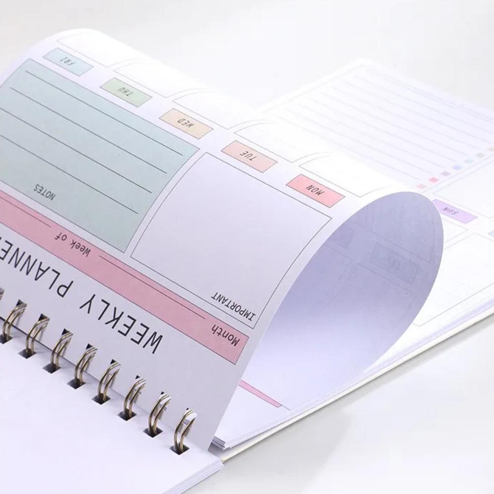 Spiral Notepad To Do List Notebook Stationery Weekly Planner Notebook Schedule Book  Desktop Note