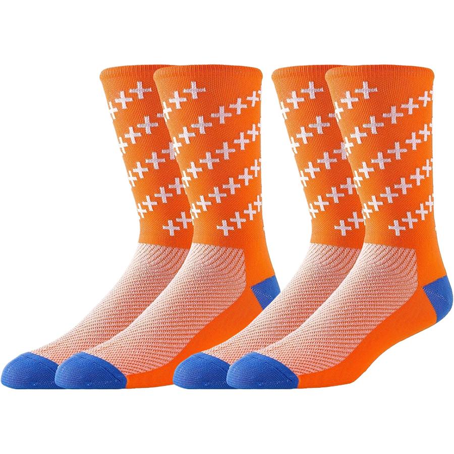 2 Paar Herren Damen Sport Socken Fußball Basketball Baseball Fußball Radfahren Laufen Atmungsaktiv Schnelltrocknend Gepolsterte Sportsocken