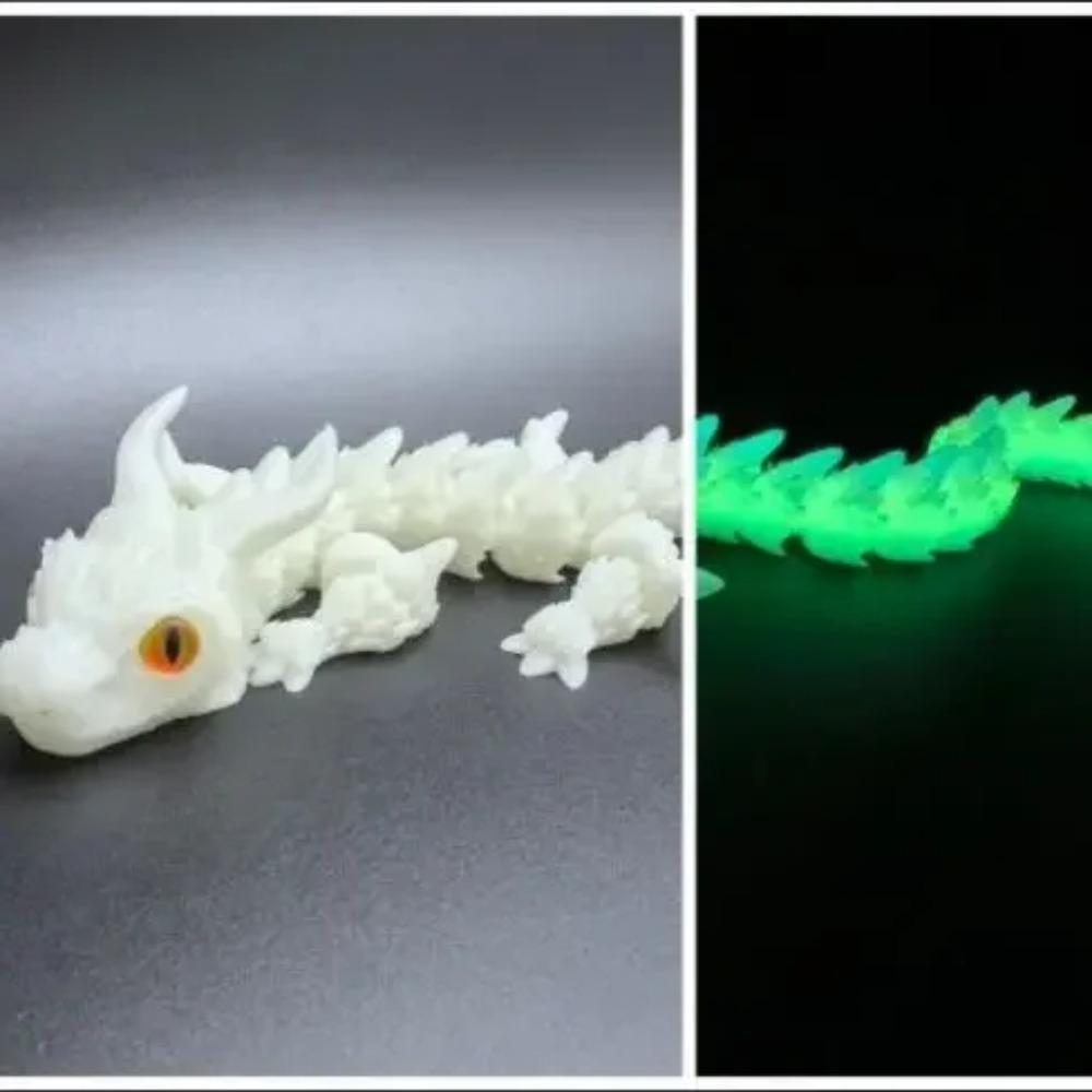 Smok Drukowany 3D Zabawki Śmieszne Wielostawowy Obrotowy Smoczy Stereoskopowy Ornament na Biurko Model Zwierzęcia Figurka Prezent dla Dzieci