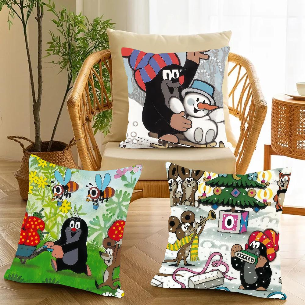 Cute The Little Mole Art Pillow Case Applicable Space For Guest Rooms Interiors Cars Office House Decoration