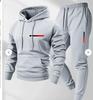 2025 Men's Hooded Pullover & Long Pants Set with Printed Logo