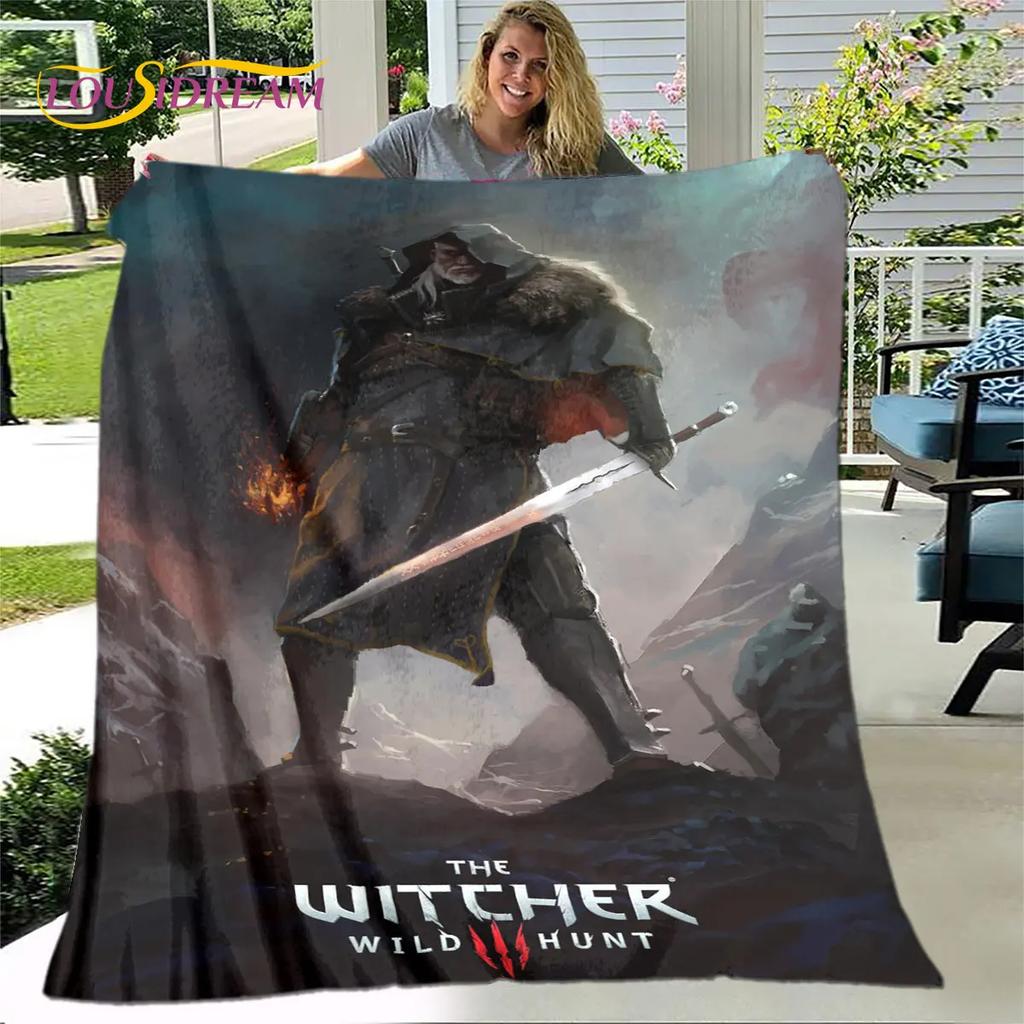 The Witcher Game Gamer Soft Plush Blanket,Flannel Blanket Throw Blanket for Living Room Bedroom Bed Sofa Picnic Cover Bettdecke