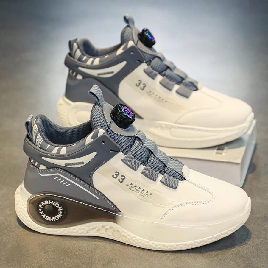 2025 MENS SHOES Mens Sneakers with Rotating Buckle Comfy Non Slip Lace Up Durable Shoes for Mens Outdoor Activities