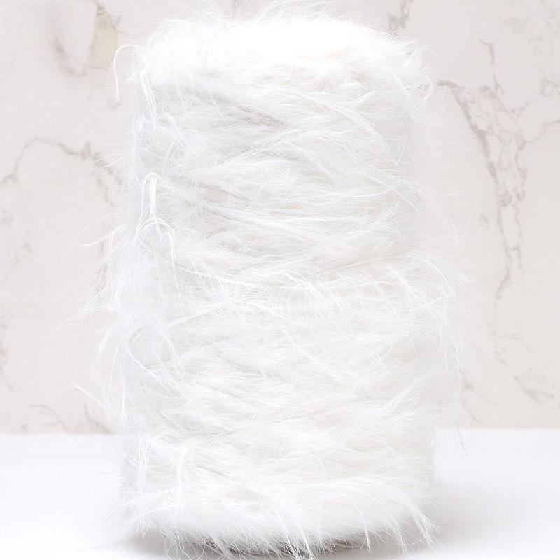 8cm Faux Mink Long Fur Hand Knitting Yarn DIY 500g Solid Color Soft Skin-Friendly Handmade Knitted Shawls Scarf Hat Yarn