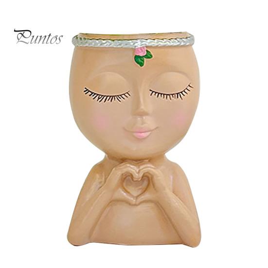 

Цветочный горшок в виде лица в стиле Love Girl Head Plant Pot Small Lady Face Planter для суккулентных комнатных и уличных растений, центральный элемент рабочего стола для гостиной кофейный