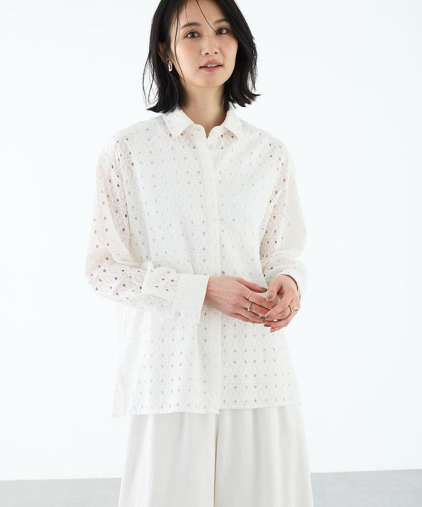 AC by Alpha Cubic Fully Embroidered Shirt Size 353773 Women's Blouse, 9, Black,