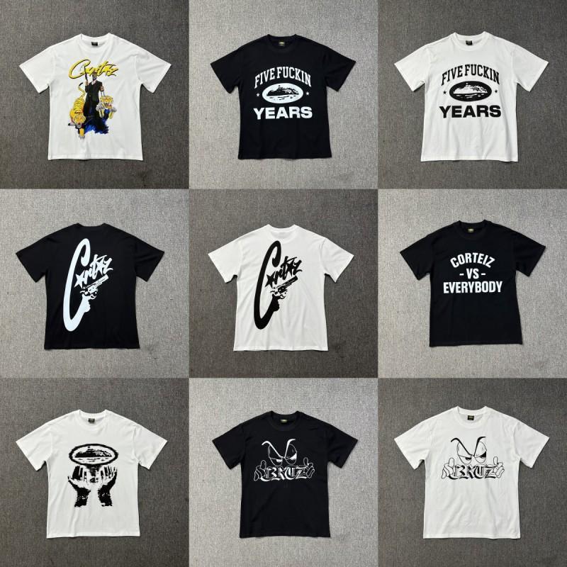 Unisex Streetwear Oversized Cotton Tee With Geometric Print Loose Fit Short Sleeve T-Shirt Men Women