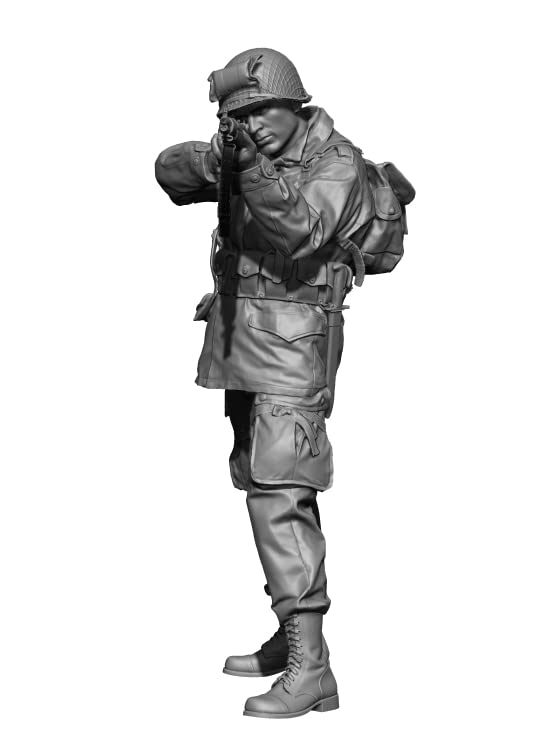 H3 Model World War II US Army Airborne Soldiers Supporting Fire 1944 Resin Kit HS90027 1/9