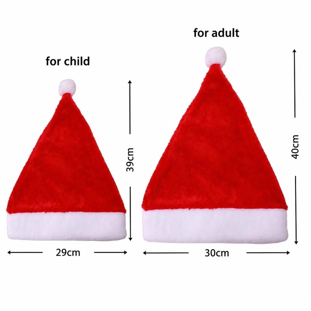 Mother Father Kids Family Matching Santa Hat Embroidered Plush Santa Cap  Xmas Party Gift