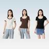 Women's Plus Size Tencel Short Sleeve Antibacterial Slimming T-Shirt