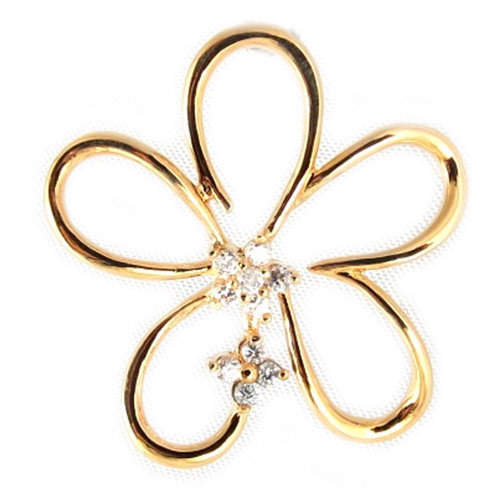 Les Trésors De Lily [B9375] - Gold Plated 'Dream Flower' Pendant
