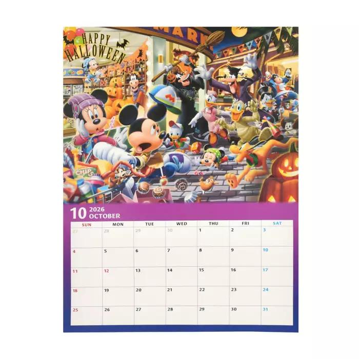 Disney Mickey Friends Wall Calendar CALENDAR ORGANIZER 2026 Japan NEW Disney Store