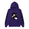 Japanese Anime Hoodie Sweatshirt Jujutsu Kaisen Satoru Gojo Anime Print Soft Fleece Warm Long Sleeve Hooded Sweatshirt