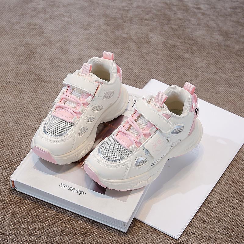 Kids Sports Sandals Thick Soft Sole Boys Girls Running Shoes Mesh Breathable 2025 Summer New Children Sports Shoes Hollowed-out